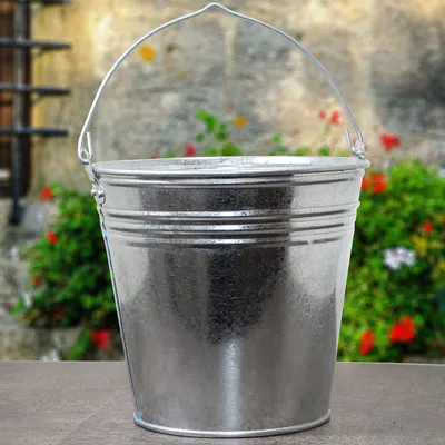 Produktbild von Eimer aus Zink, Groß, mit Henkel