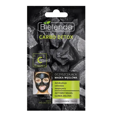 Produktbild von Bielenda Kohlen Gesicht Maske für Mischhaut & fettige Haut, 8g
