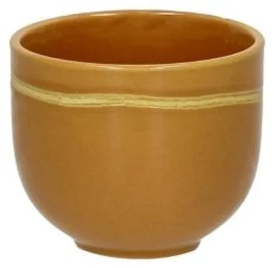 Productafbeelding van Pomax romantische beker van porselein, saffraangeel, diameter 7 cm, hoogte 6 cm