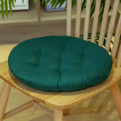 Ronde zitkussens 2er-Set, 40 cm, gepolsterte Sitzkissen aus Baumwolle