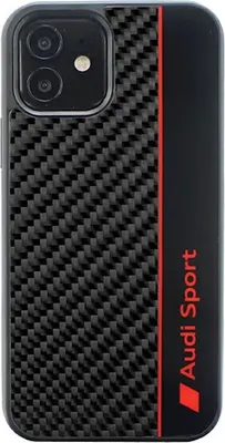 Produktbild von Audi Carbon Fiber Stripe - iPhone 12 / iPhone 12 Pro Hülle (Schwarz)