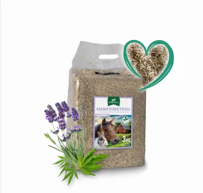 Produktbild von Hanfeinstreu mit Lavendel -  30 Liter - Saugstark, natürlich & duftend