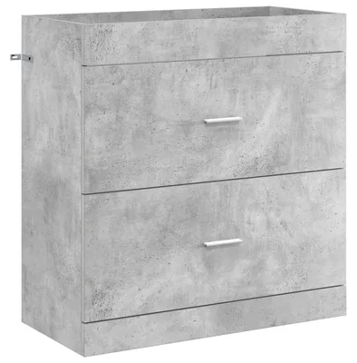 Zdjęcie produktu dla Szafka łazienkowa vidaXL, kolor szary betonowy, 78,5 x 37,5 x 81 cm, materiał drewnopochodny