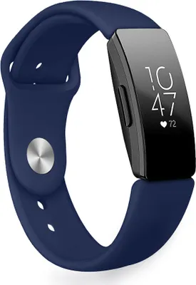 Produktbild von BStrap Silicone (Large) Armband für Fitbit Inspire, dark blue
