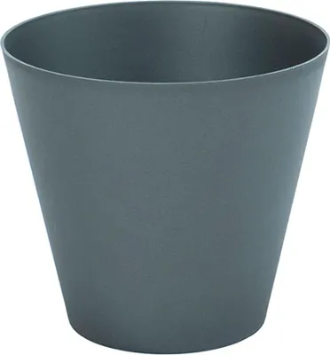 Image de Pot De Fleur Anthracite ø26cm Résistant, Design Moderne - Plastiken