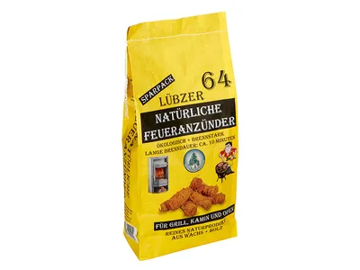 Produktbild von Favorit Lübzer Öko Zündwolle 64 Stück Holzwolle Kamin Grill Anzünder 1220
