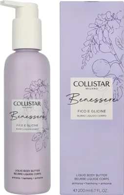 Obrázok produktu pre Collistar Benessere Fig & Wisteria, Maslo, Ženy, Hydratačné, Vyhladenie, Zmäkčovadlo, Univerzálna pleť, 200 ml, Flakón s pumpičkou