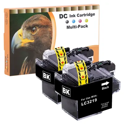 Image de Cartouches d'encre compatibles D&C LC3219 XL pour imprimantes Brother LC-3217 LC-3219, compatibles avec les modèles Brother MFC-J5330DW, MFC-J5335DW, MFC-J5730DW, MFC-J5930DW, MFC-J6530DW, MFC-J6930DW, MFC-J6935DW (lot de 2)