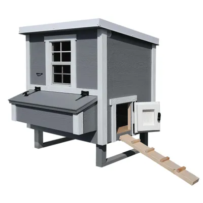 Produktbild von Hühnerstall Mitte EZ Chicken Home Grau, 1,68 m² - Wetterfest, hergestellt in EU, bis zu 8 Hühner
