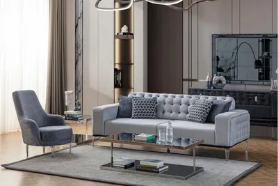Produktbild von Exklusive Wohnzimmer Set von 2tlg. Sofagarnitur 3 Sitzer und Sessel Neu