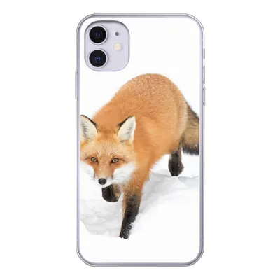 Produktbild von MuchoWow® Handyhülle Schutzhülle Hülle für iPhone 11 Fuchs - Schnee - Winter Silikon Softcase Handy Hülle - Handytasche