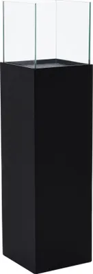 Produktbild von VIVANNO Windlicht Alu-Verbund CANDELA Rechteckig, Schwarz matt - 25x25x100 cm