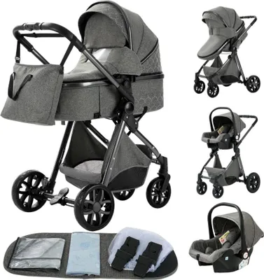Immagine prodotto di Passeggino, design versatile 3 in 1, telaio leggero in alluminio, LV9 DEEPGREY
