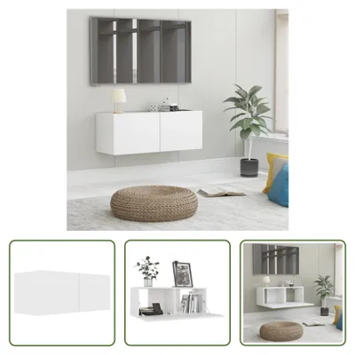 Produktbild von The Living Store TV-Schrank Weiß 80x30x30 cm Holzwerkstoff