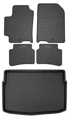 Produktbild von Gummimatten + Kofferraumwanne für Kia Stonic 2017- – Schwarz, passgenau – Wielganizator SolidPRO