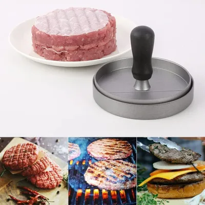 Productafbeelding van Famanu Burgerpers, aluminium - met 100 vel bakpapier