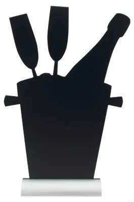 Produktbild von Securit® Aluminium-Tischtafel „Champaign“ in Schwarz