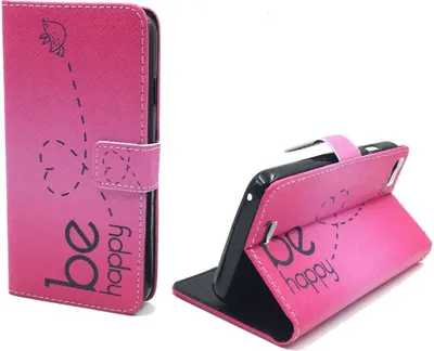 Produktbild von Handyhülle Tasche für Handy Wiko Lenny  Be Happy Pink