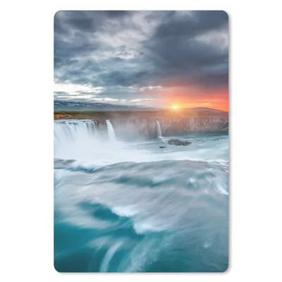 Produktbild von MuchoWow® Mauspad Mousepad Wasserfall - Sonnenuntergang - Natur - Wasser 40x60 cm - Mousepads - Maus Mat - Pad - Mausunterlage - Schreibtisch Accesoire