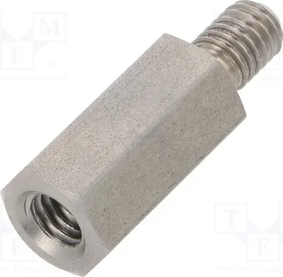 Obrázek produktu pro 10 kusů distančních spojek s závitem, vnitřní průměr: 20 mm, závit: M6, závit: M6, rozměry: 249 x 20 mm, distanční prvky