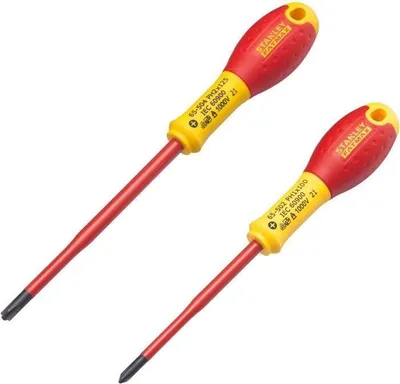 Immagine prodotto di Cacciaviti isolati, Stanley Fatmax, 1000 V, set da 2, PH1x100, PH2x125, per installazioni elettriche