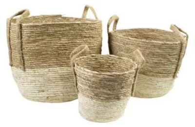 Imagen del producto de Mars & More: cesta natural color crema (juego de 3)