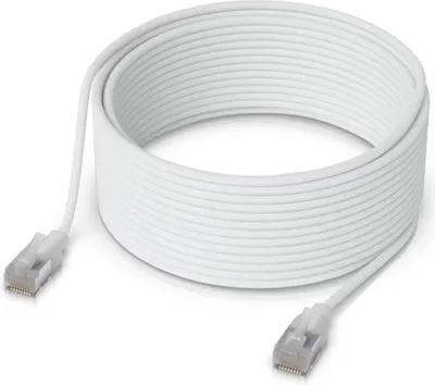 Zdjęcie produktu dla Ubiquiti UACC-Cable-Patch-EL-C6A-15M-W, 15 m, Cat6a, RJ-45, RJ-45, Półprzezroczysty, Biały
