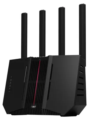 Obrázek produktu pro ASUS RT-BE92U, Wi-Fi 7 (802.11be), Tři pásma (2,4 GHz / 5 GHz / 6 GHz), Připojení na síť Ethernet, Černá, Stolní router