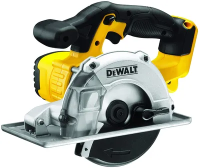 A Dewalt 18V metal circular saw is shown against a white background.