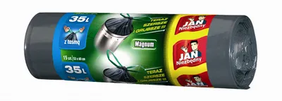 Zdjęcie produktu dla Jan Niezbędny Worki na śmieci Magnum flex & strong z taśmą 35L 15szt