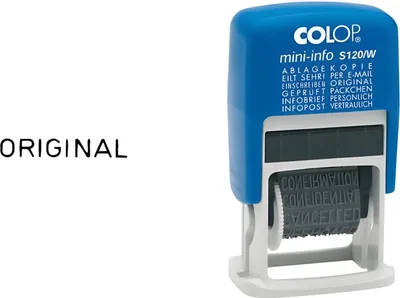 Produktbild von COLOP Mini-Dater - Wortbandstempel mit 12 Texten