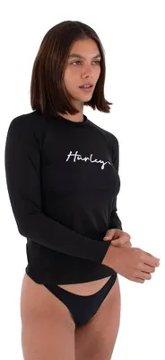 Produktbild von Hurley Wleu00002 Langarm-rash Guard Mit Durchgehendem Reißverschluss Schwarz S Frau Schwarz S