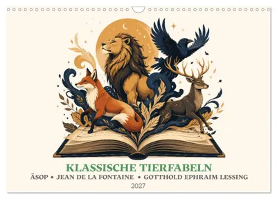 Produktbild von Klassische Tierfabeln (Wandkalender 2027 DIN A3 quer), CALVENDO Monatskalender