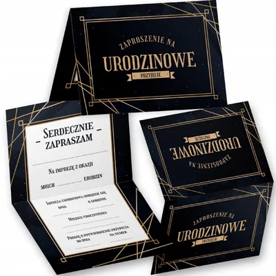 Zdjęcie produktu dla Eleganckie Zaproszenie Urodzinowe Zaproszenia Na Przyjęcia Wiele Wzorów