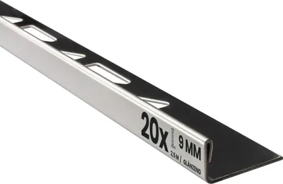 Produktbild von 20x L-Profil Edelstahlschiene Fliesenschiene Fliesenprofil L250cm 9mm glänzend