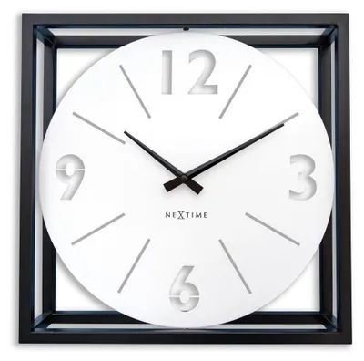 Obrázek produktu pro NeXtime - 3537WI - Wanduhr - 40cm - schwarz - Time Frame