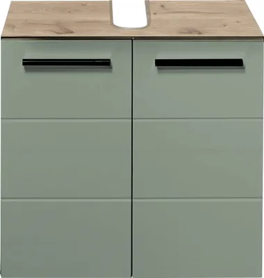 Produktbild von Waschbeckenunterschrank 60 cm 2-trg. VISTA Schilfgrün / Viking Oak | 1