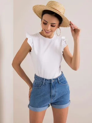Produktbild von Rue Paris Damenbluse Basaltweiß L
