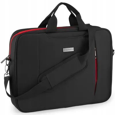 Zdjęcie produktu dla Torba na laptopa 15,6 lekka duża torba do pracy damska męska czarna ZAGATTO