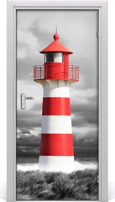 Produktbild von Tulup Türaufkleber 95x205 cm Dekorative Aufkleber Selbstklebend Wasserdichte Tapete Abnehmbar Schlafzimmer Wohnzimmer Wohnkultur - Leuchtturm
