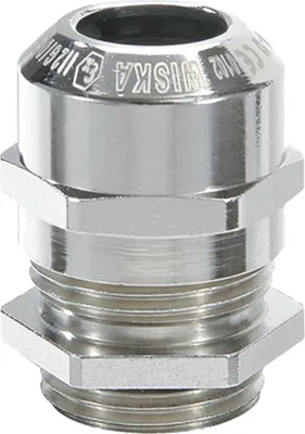 Productafbeelding van WISKA ATEX-aansluitstuk M16x1,5 KMA-M16, inclusief O-ring, messing (CuZn), vernikkeld, conform II2DExtbIIICDb / II2GExebIICGb / II 2G