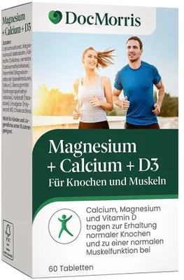 Produktbild von Magnesium + Calcium + D3 60 Stück I Täglich nur eine 1 Tablette I 2 Monate Vorratspackung | Kneipp