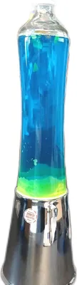 Immagine prodotto di Fisura lava lampada decorazione verde blu base cromata blu fluidità relax