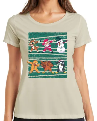 Obrázok produktu pre Dabing sob Santa Snehuliak - vianočný darček Vianočné dámske tričko, príroda, 3XL