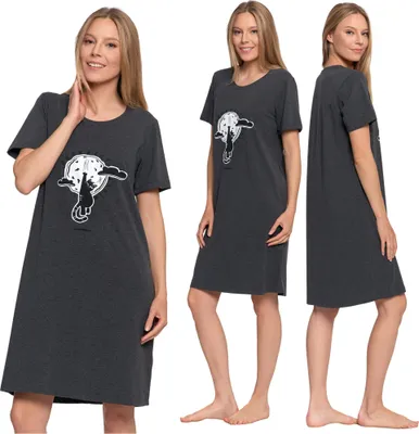 Produktbild von Lockeres Nachthemd Niedlich Frauen Pyjamas Mit Katze Bequem Modisch Moraj L