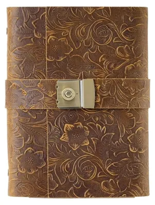 Image de Cahier vintage en format A5, en cuir véritable