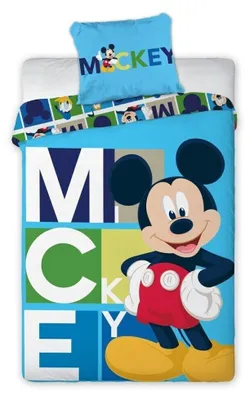 Produktbild von Disney Mickey Maus Kinder Mikrofaser Bettwäsche 2tlg Set 135/140x200 63x63 cm
