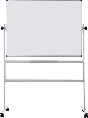 Produktbild von Bi-Office Bi-office Whiteboard Mobil Maße der Oberfläche: 180 x 120 cm (B x H) Tafel magnethaftend beidseitig beschreibbar Keramik emailliert weiß