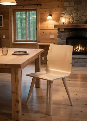 Image de Chaise en bois élégante au design moderne pour le salon et la salle à manger
