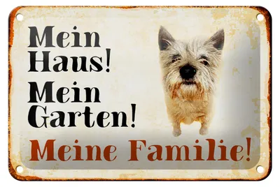 Produktbild von Blechschild Hund 18x12cm Yorkshire mein Haus Garten Familie